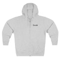Fresh Minimalist Zip Hoodie — Light Grey "Fresh" Chest Zip-Up